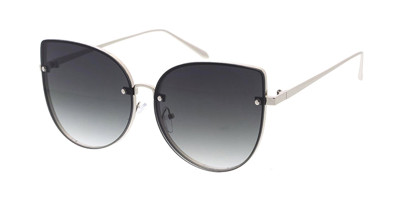 Rimless Cat Eye Sunglasses