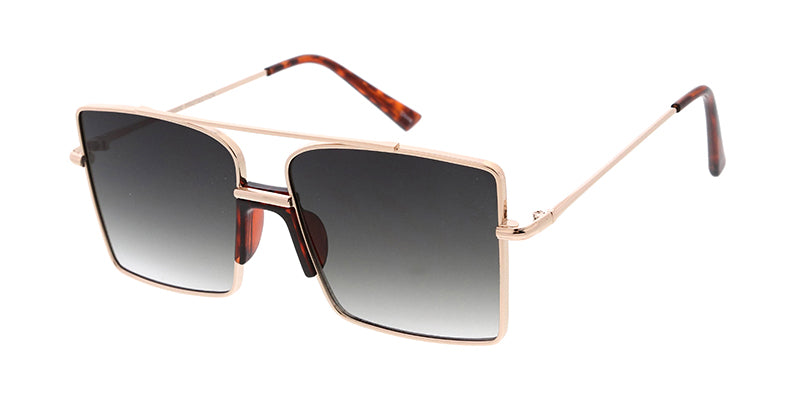 Large square outlet aviator sunglasses