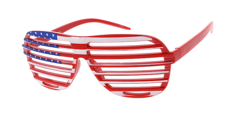  American Flag USA Patriotic Design Plastic Shutter Glasses  Shades Sunglasses Eyewear for Party Props, Decoration (12 Pairs) :  Clothing, Shoes & Jewelry