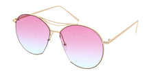 4279COL Unisex Large Metal Round Aviator w/ Color Lens