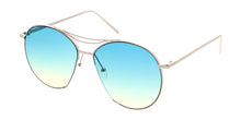 4279COL Unisex Large Metal Round Aviator w/ Color Lens