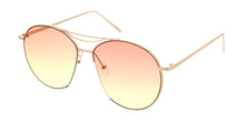 4279COL Unisex Large Metal Round Aviator w/ Color Lens