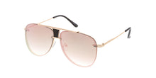 4282RV Unisex Large Metal Rimless Aviator w/ Color Mirror Lens