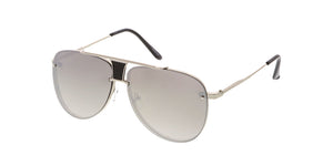 4282RV Unisex Large Metal Rimless Aviator w/ Color Mirror Lens