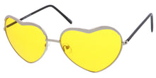 4544HRT/COL Women's Metal Medium Heart Shape Frame w/ Color Lens