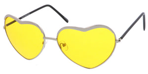 4544HRT/COL Women's Metal Medium Heart Shape Frame w/ Color Lens