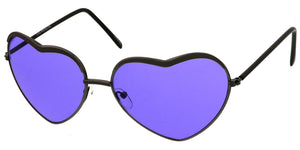 4544HRT/COL Women's Metal Medium Heart Shape Frame w/ Color Lens