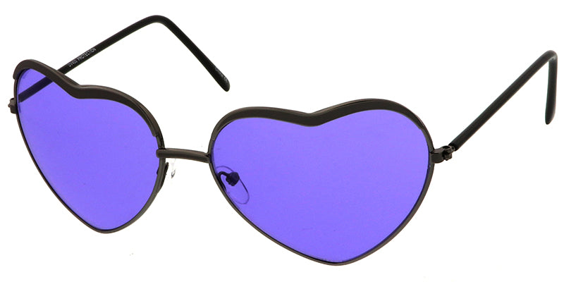 4544HRT/COL Women's Metal Medium Heart Shape Frame w/ Color Lens