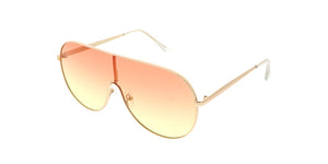 4629COL Unisex Metal Standard Shield Aviator w/ Color Lens