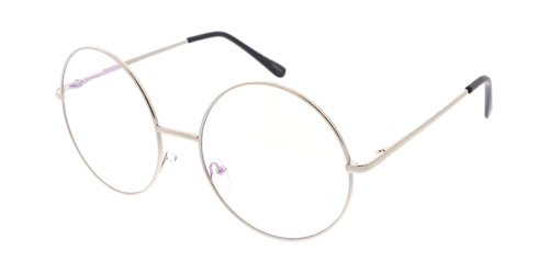 5018LF/CLR Unisex Metal Medium Round Frame Blue Light Filtering Clear Lens Computer Glasses