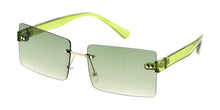 5148CRY/COL Women's Metal Medium Square Rimless Crystal Color Frame w/ Color Lens