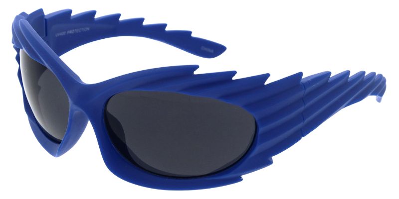 Blue Futuristic Flat Lens Sunglasses- Order Wholesale