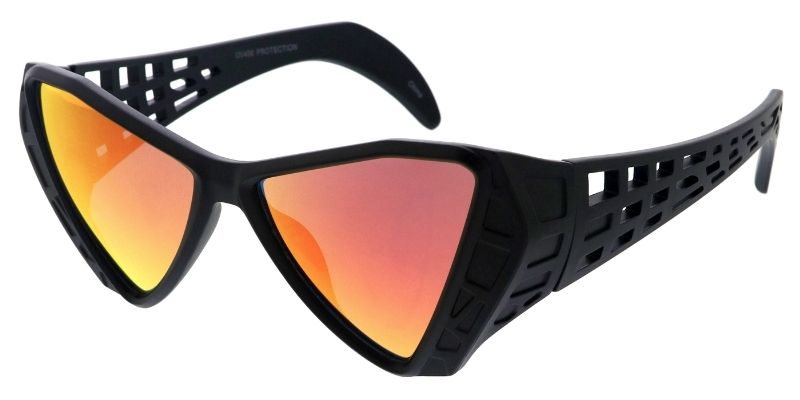 80708 Unisex Large Plastic Futuristic Web Triangular  Frame