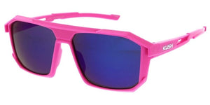 80732KSH/RV KUSH Casual Plastic Large Geometrical Frame w/ Color Mirror Lens