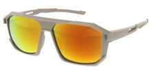 80732KSH/RV KUSH Casual Plastic Large Geometrical Frame w/ Color Mirror Lens