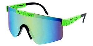 80807RV Unisex Plastic Sport Large Shield Frame w/ Color Mirror Lens