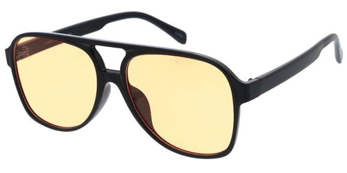 80837COL Unisex Large Plastic Aviator Frame w/ Color Lens