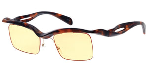 80851 Unisex Medium Half Frame Vintage Inspired Square Frame