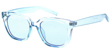 80862CRY/COL Women's Plastic Large Square  Crystal Color Frame w/ Color Lens