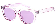 80862CRY/COL Women's Plastic Large Square  Crystal Color Frame w/ Color Lens