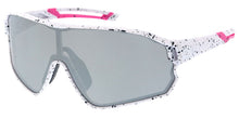 80868ME/RV Men's Plastic Large Sports Shield w/ Color Mirror Lens