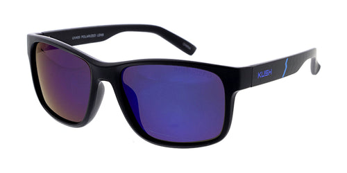 KU-POL016RV KUSH Plastic Large Rectangular Frame w/ Polarized Color Mirror Lens