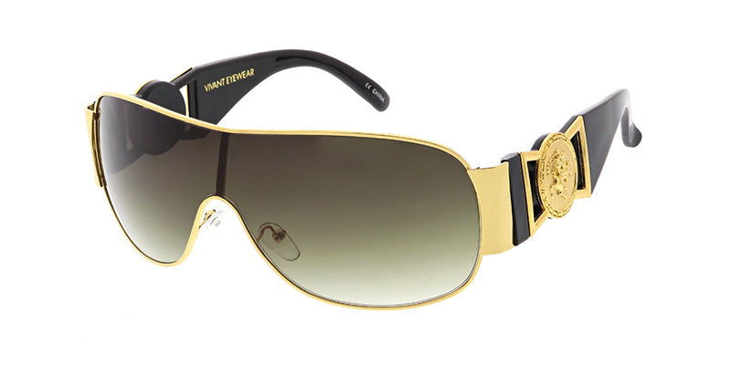 3527VE Vivant Eyewear Metal Large Shield – Sunny Sunglasses