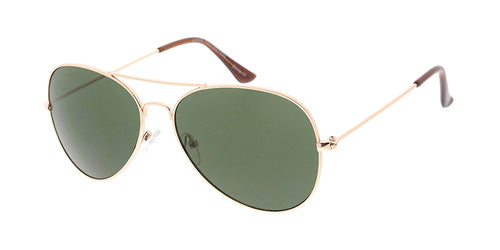 3688 Unisex Metal Standard Aviator w/ Grey-Green Lens