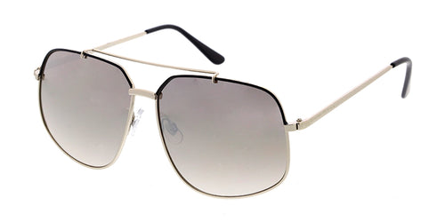 4180RV Unisex Metal Medium Square Aviator w/ Color Mirror Lens