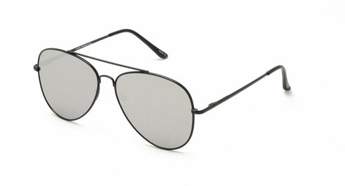 4272BLK/MIR Unisex Metal Aviator Black Frame w/ Silver or Gold Mirror Lens