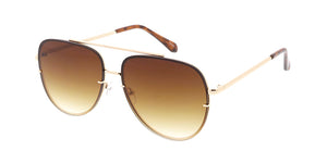 4772 Women's Metal Large Rimless Aviator