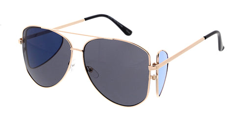 5030 Unisex Metal Large Aviator Frame w/ Color Side Shield Window