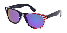 6265USA/RV Unisex Plastic WF Frame w/ USA Flag Print and Color Mirror Lens