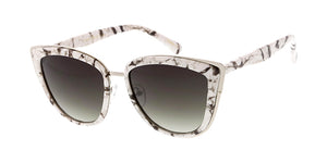 7065 Women's Combo Large Cat Eye Marble Print Frame