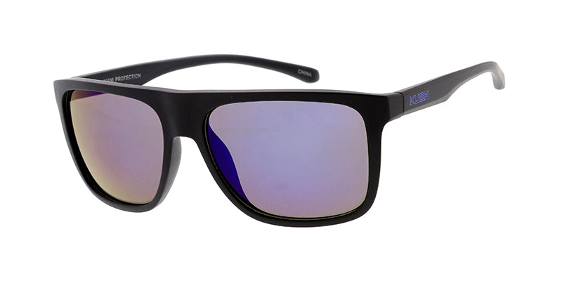 7779KSH/RV KUSH Plastic Medium Rectangular Flat Top Frame w/ Color Mirror Lens