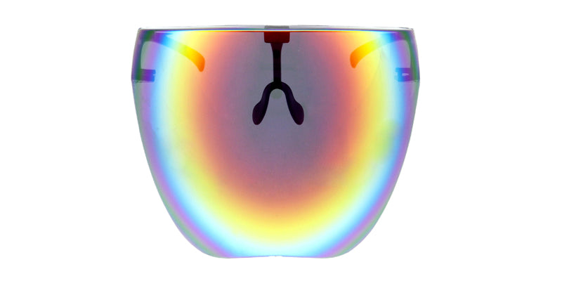 Reflective Color Mirror Lens 80s Neon Splatter Bolt Arm Half Rim Shiel –  superawesome106