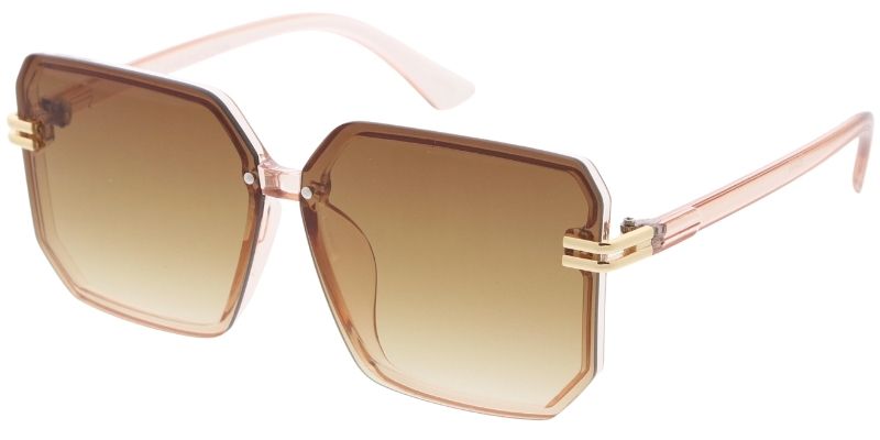 Rimless square metal sunglasses