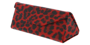 C2077FLD-AN Large Triangle Folding Animal Print Magnetic Eyewear Case