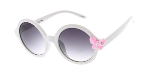 K6616G/RH Kids' Plastic Round Frame w/ Butterfly Rhinestone Accent