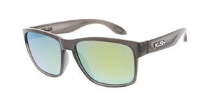 KU-POL007RV KUSH Plastic Medium Square Crystal Grey Frame w/ Polarized Color Mirror Lens